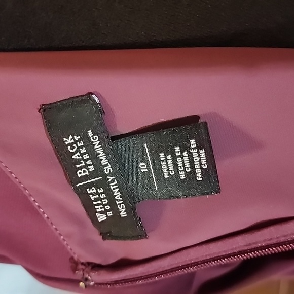 WHBM Instantly Slimming 3/4 Sleeve Dress Burgundy Size 10 - Picture 5 of 5